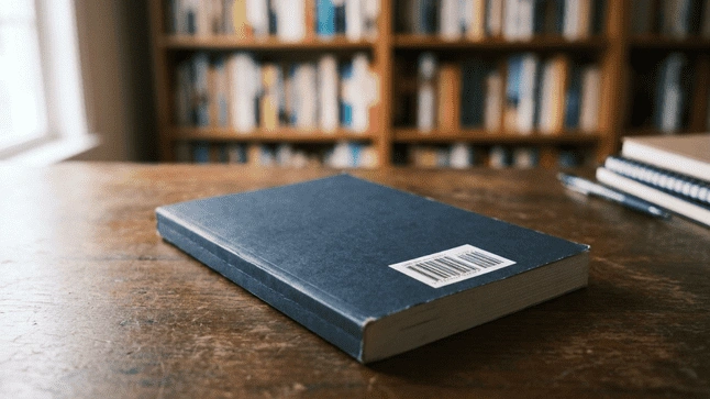 Paperback book with ISBN barcode on back cover