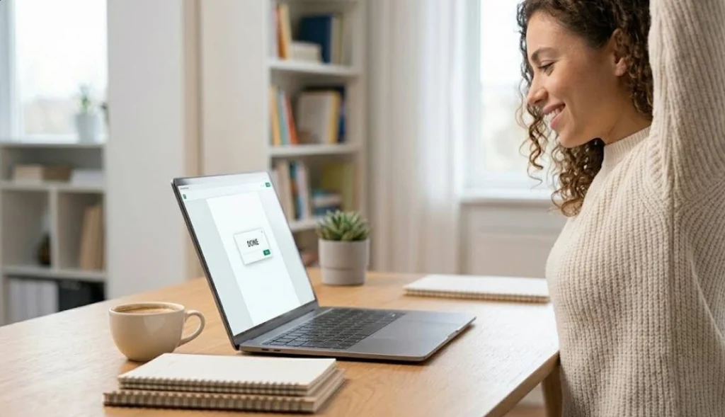 woman using free book writing app for beginners